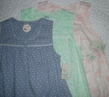 Croft Barrow Pintuck 100 Cotton Sleeveless Short Sleepshirt Nightgown S M L XL