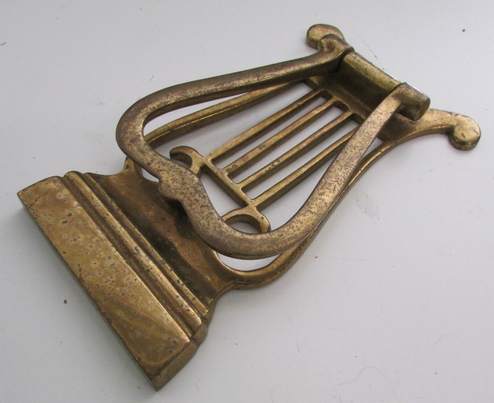 Vintage Solid Brass Music Harp Instrument Home Decor Door Knocker ...