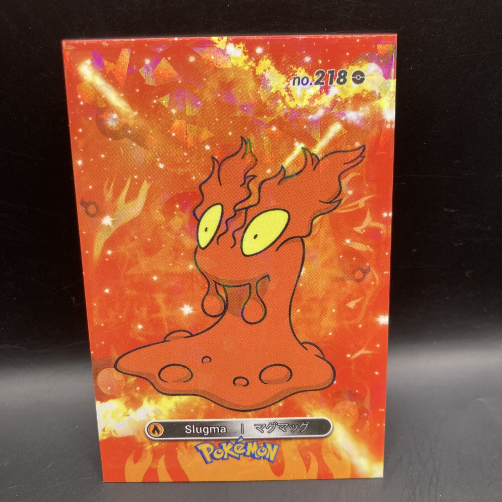 Slugma 218 Pokemon Card Johto Set 2 Holo Rare Collectible