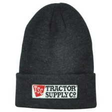 TSC Tractor Supply Co Charcoal Cuffed Winter Adults OSFA Acrylic Beanie Knit