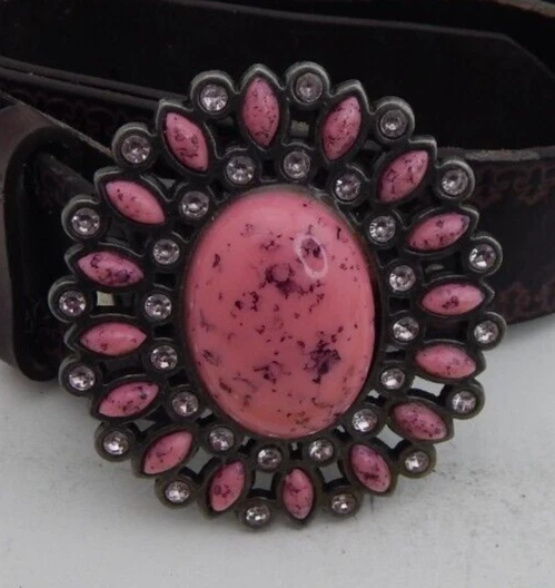 Vintage pink rhinestone and enamel belt buckle lot Unbranded Pink Vintage Belt Buckles for sale | eBay main image 2