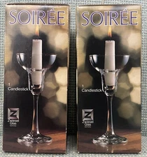 2 Soirée Candlesticks by Zwiesel Glas -Made In Germany.  Two In this Set! New!