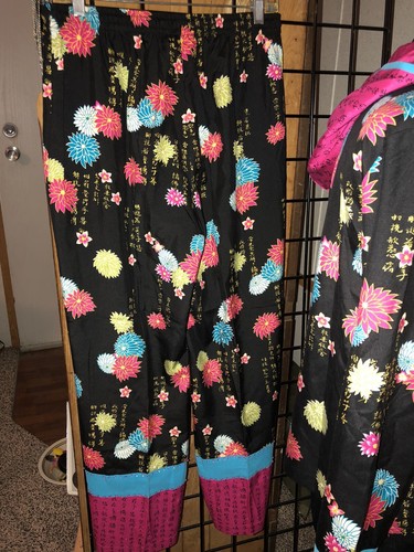 ANNE CARSON SILK HOODIE JACKET AND PANTS FLORAL SIZE M - Picture 10 of 15