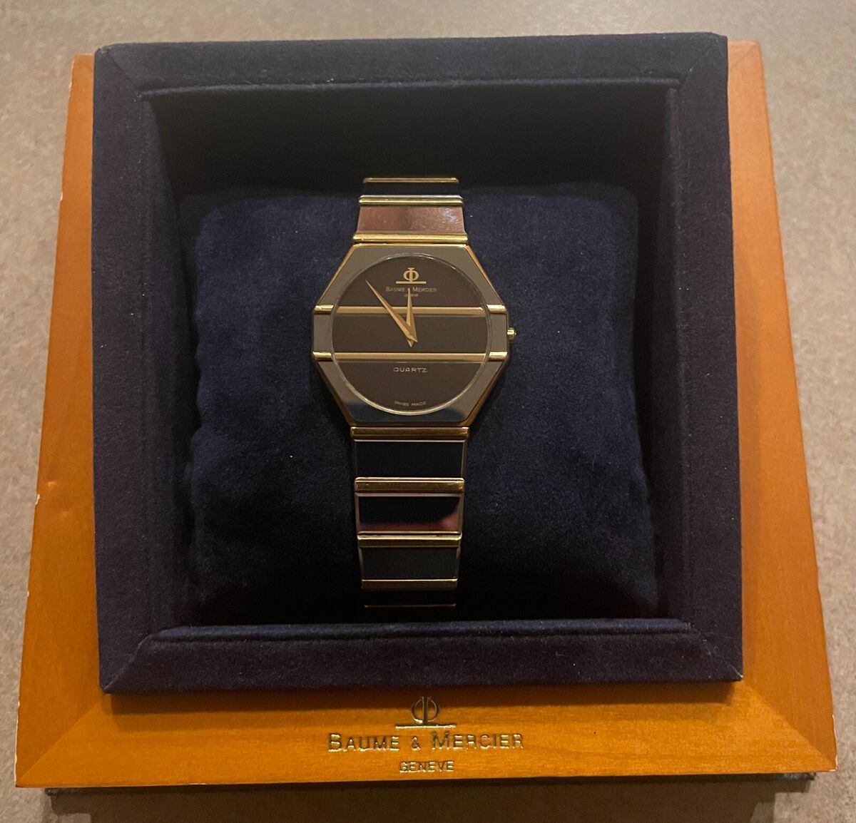 Vintage Baume & Mercier Men's Watch Gold and Stainless Steel Vintage Baume & Mercier Men's Watch Gold and Stainless Steel