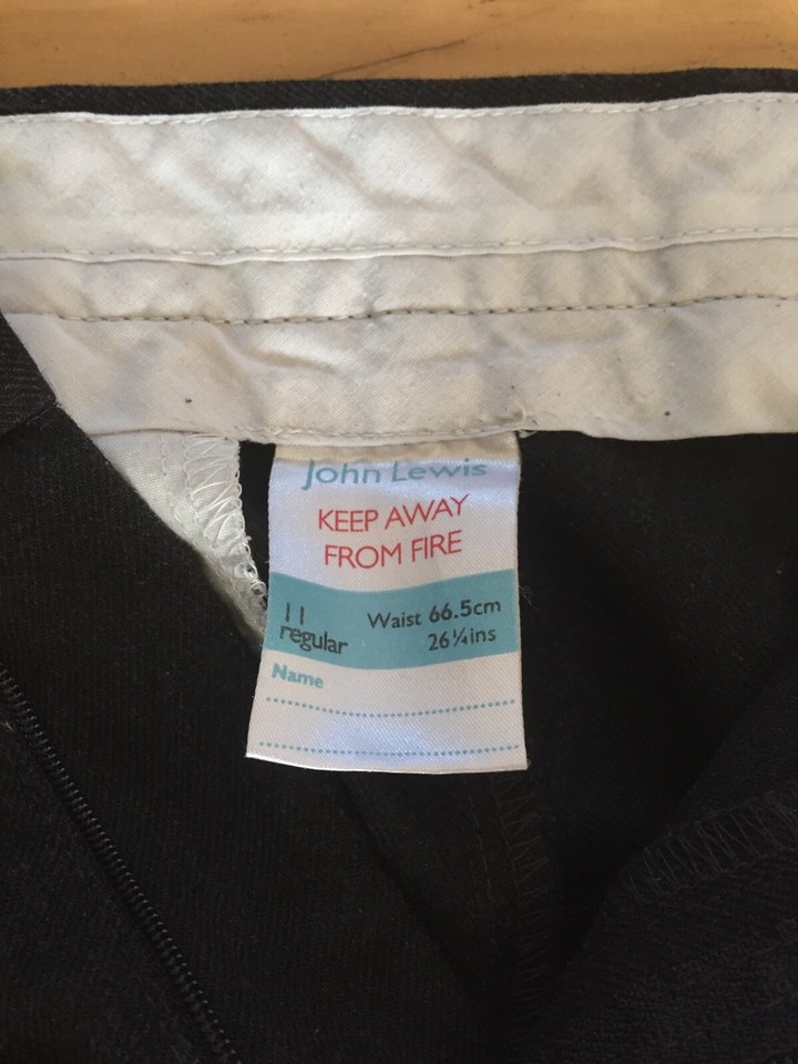 Boys School Trousers Age 11 Regular John Lewis Waist 26.25 Inches eBay