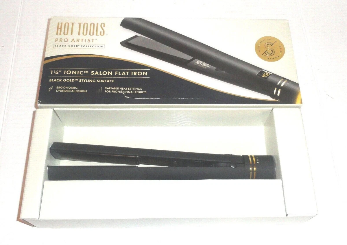 Hot tools black gold bic 1 straightening outlet iron