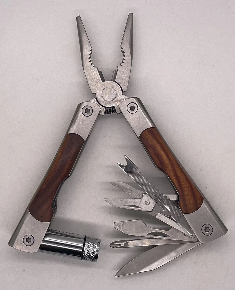 Multi-tool With Flashlight And Holster , Works, Unbranded