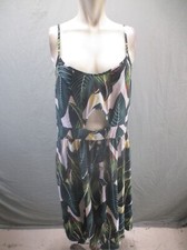 Unbranded Size XL Women Multicolor Cutout Open Back Midi Cami Flowy Sundress 523