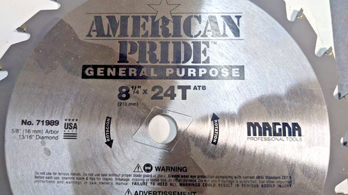 DML 71989 8-1/4" 24T ATB SAW BLADE - Picture 2 of 2