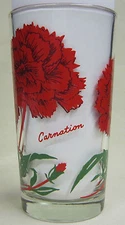 Carnation Peanut Butter Glass Glasses Drinking Kitchen Mauzy 41-5