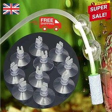 10x Aquarium Fish Tank Suction Cups Suckers Clips Pads Air Line Pump Tube Holder