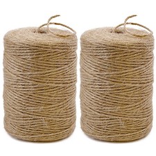 PerkDecor 2Pack 2mm Natural Jute Twine String 2 Pcs, ( * 800 Feet ) / Pc