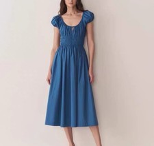 NWT Doen Classic High Rise Drawstring Waist Crewneck Dress