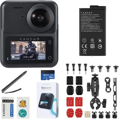 KanDao QooCam 3 Action Camera with Dual 1/1.55'' Sensors, 5.7K 30FPS 360 Sport...