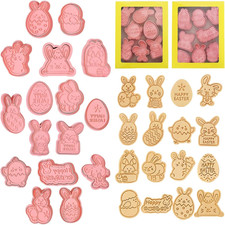 ‎3D Stampo per Biscotti Pasquali, Set Di 16 Stampini Pasquali in Plastica, Stamp