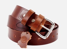 Mens Genuine Buffalo Leather Belt Width 1-1/2...