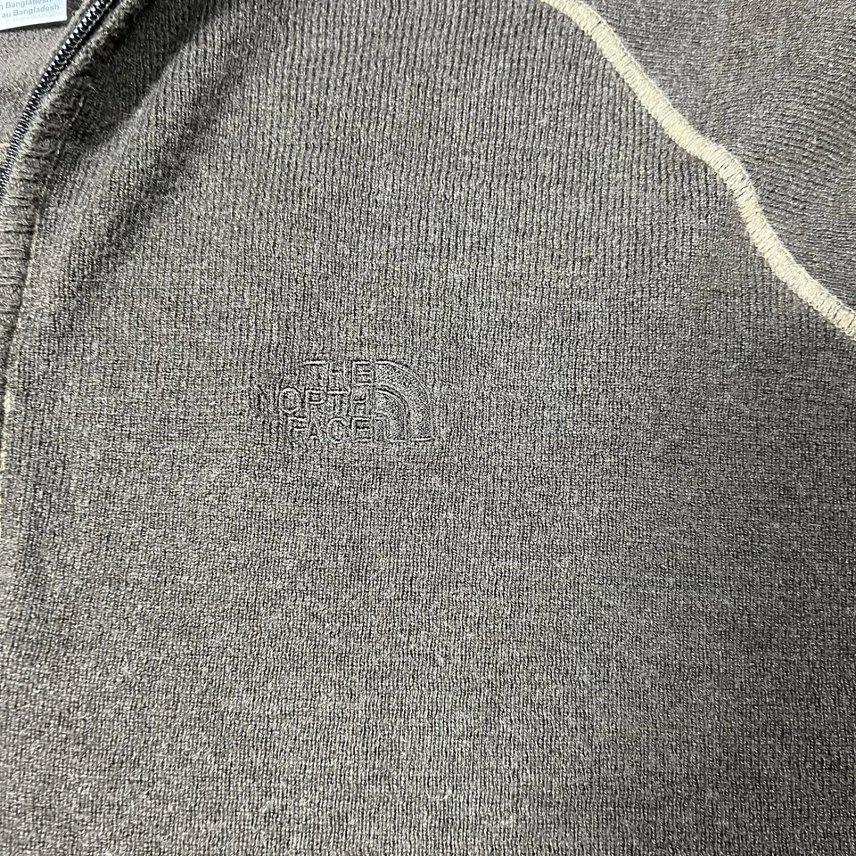 North Face Sweater Mens Large Brown Half Zip Pullover Wool Blend Outdoors Hiking - Image 3 of 4