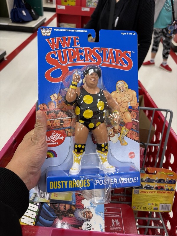 Mattel LJN RETRO WWE Superstars Dusty Rhodes Blue Card NEW SEALED In Hand