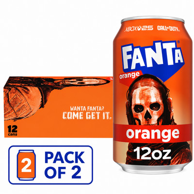 Fanta Orange Soda Pop 12 fl oz 12 Pack Cans Fridge Pack Soda Drink