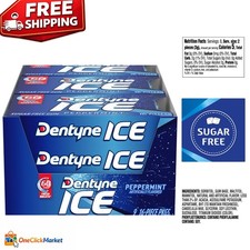 Convenient Ice Peppermint Sugar-Free Gum - 144 Refreshing Pieces in Handy Packs