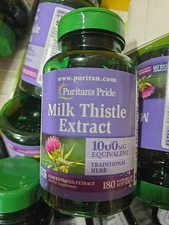 Milk Thistle Extract 1000mg Antioxidant Anti-Inflammatory 180 Softgels  
