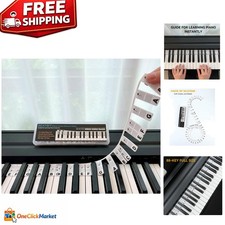 Removable Silicone Piano Note Labels - Easy Learning Tool for 88-Key Beginners