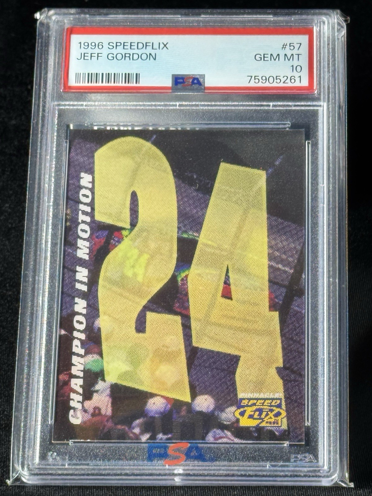 1996 SPEEDFLIX JEFF GORDON #57 PSA 10 GEM MINT Holographic Lenticular Hendrick view 6