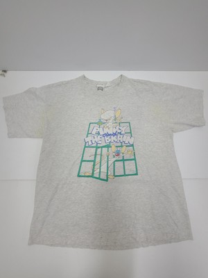 Vintage 1993 Pinky and The Brain Animaniacs Shirt Mens 2XL Single Stitch WB Tee