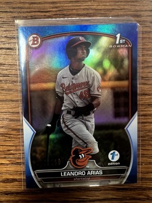 2023 Bowman 1st Edition #BPPF-84 Leandro Arias Blue Foil #/150