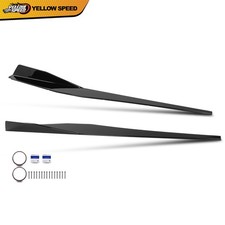 Fit For 2020-2023 Corvette C8 5vm Side Skirts Extension Panel Lip Gloss Black