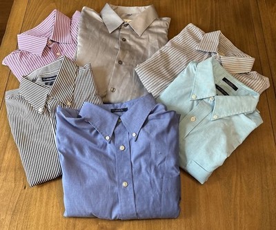 Men's Button Down Shirt Mixed Brands Lot of 6 Size 16 1/2 32 33
