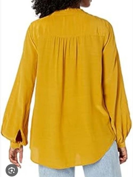 Women Bogner Shirt Gold Silk M