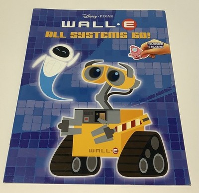 Disney Pixar Wall-e Walle All Systems Go Reusable Sticker Book UNUSED 2008