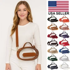 UNNI Clear Transparent Adjustable Football Shape Crossbody Bag Stadium Clear Bag