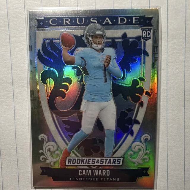 2025 Panini Rookies & Stars Cam Ward Crusade Silver Prizm RC #22 Titans