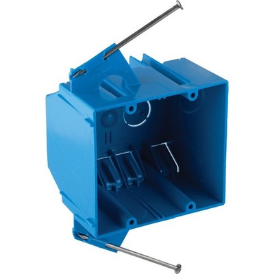 Carlon 2-Gang PVC Molded Zip Box with Nails B232ACP Carlon B232ACP 034481100300
