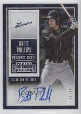 2015 Panini Contenders Prospect Ticket Cracked Ice 1/23 Brett Phillips Auto 14md