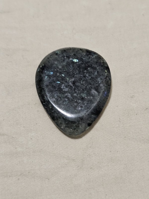 Timber Tones Lava Tones Silver Obsidian Stone Single Mineral Guitar Pick