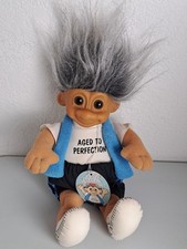 VTG. 1991 Russ Berrie Gray Haired Troll Doll "AGED TO PERFECTION" w/ HANG TAG