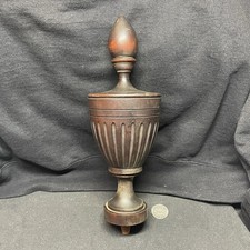 WOODEN FINIAL - beautiful and massive, 19th century walnut finial salvaged from