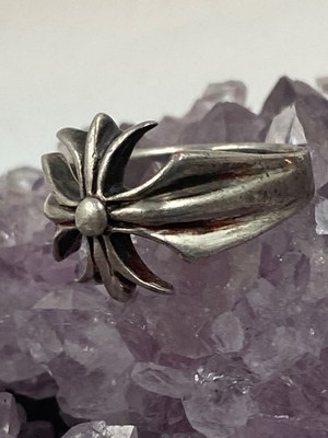 Vintage Sterling Silver Fleur De Lis Ring Size 11