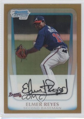2011 Bowman Chrome Prospects Gold Refractor 7/50 Elmer Reyes #BCP145 h3a