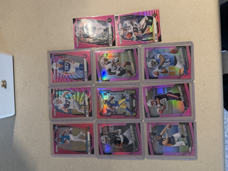 Prizm Pink NFL Inserts Lot