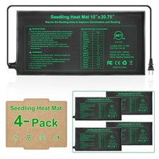 Seedling Heat Mat 4 Pack Dual Certified by MET and UL Plant Heating Mat Pad w...