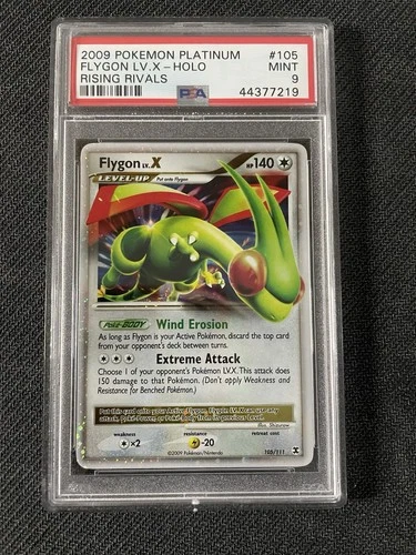 2009 Pokemon Platinum Rising Rivals 105/111 Holo Flygon LV.X PSA 9 Mint