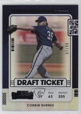 2021 Panini Contenders Draft Ticket Purple 7/99 Corbin Burnes #2 3hd