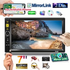 Mp5 Car Player 2 Din 7 Inch Touch Screen Car Stereo Bluetooth Backup Camera