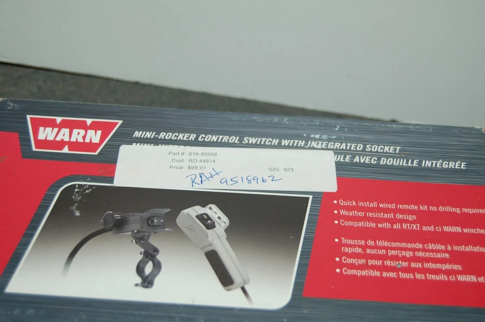 NEW GENUINE WARN 619-80958 M4K Wan Mini Rocker Control Switch 374253 FACTORY - Image 2 of 4