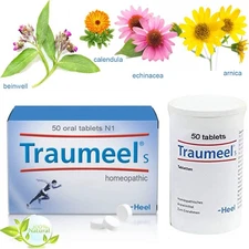 Traumeel S 50 Oral Tablets for Temporary Relief of Muscle, Joint and Back Pain