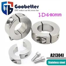 Shaft Collar A2 Stainless Steel Inner Dia 6mm - 80mm Clamp Collars Double Split
